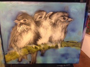 Scratch encaustic 8x10