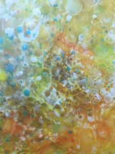 Another in this series... Encaustic...12"x12"...no subject...more a verb!!!